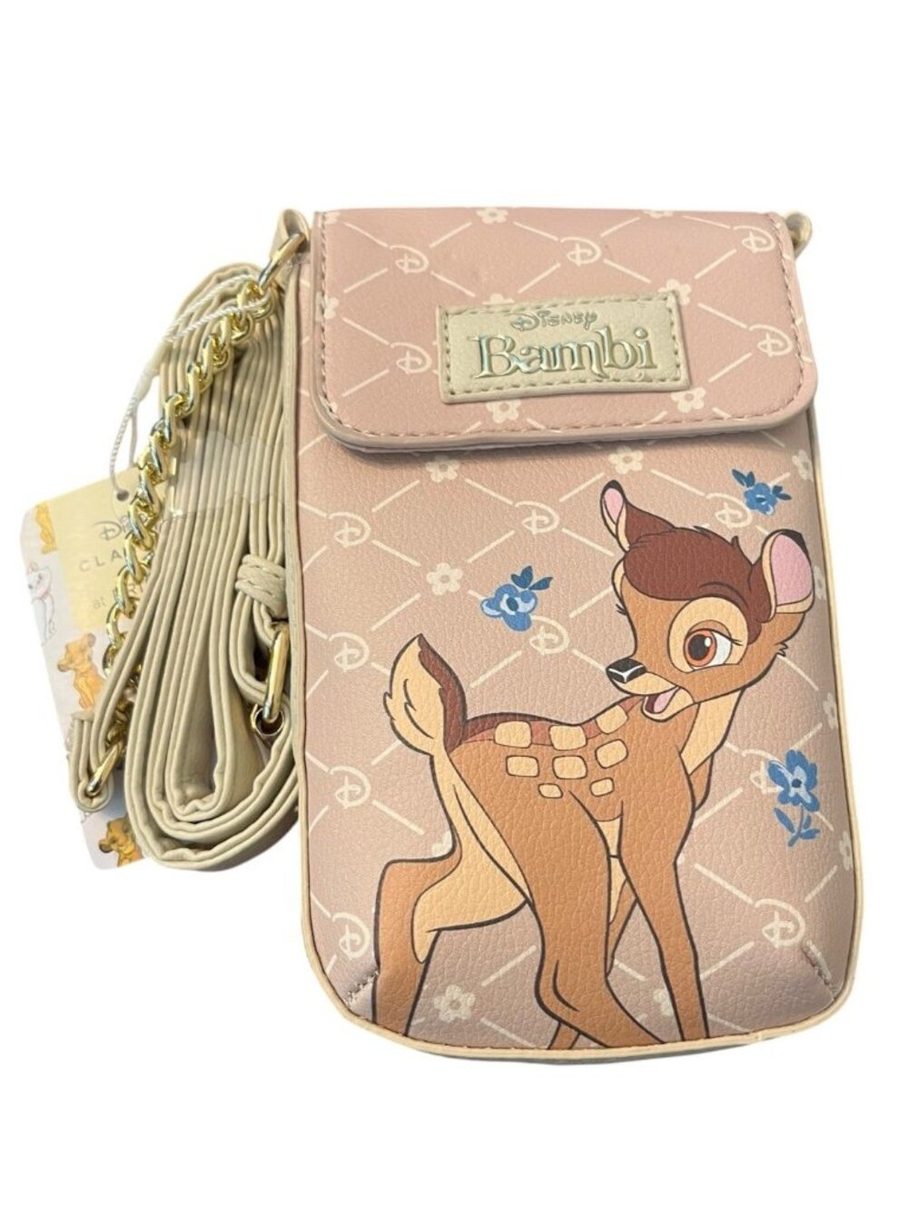 Disney Primark Bambi Faux Leather Adjustable Crossbody Cell Phone Bag Purse NWT